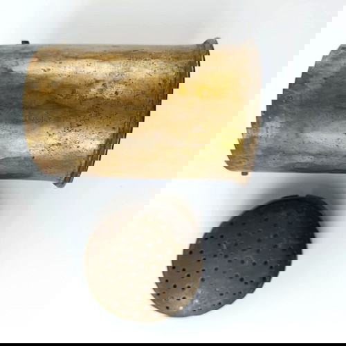 Αντίκα μπρούτζινη ζαχαριέρα μεταχειρισμένη, εσωτερικά γανωμένη