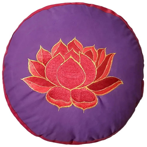 Meditation cushions with buckwheat hulls, pack of 2