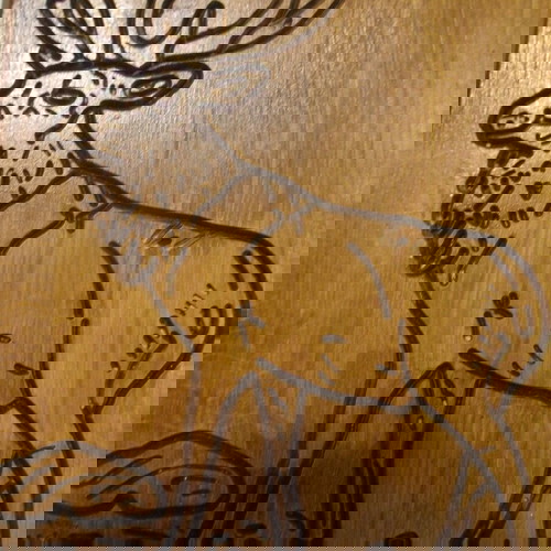 Старо дървено пано с резбовани орнаменти употребявано, 31x24,5 см