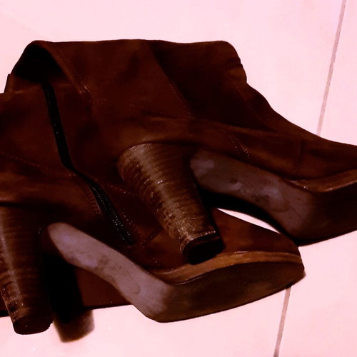 Zara boots size 39 used, genuine brown leather