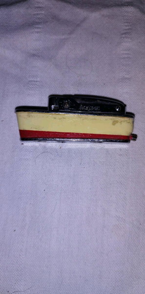Sarome Cruiser Lighter 1960s Miniature Boat Vintage Novelty Sparking Red Cream