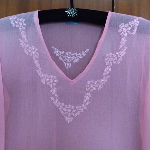 Aqua Mare pink tunic size M new with embroidery