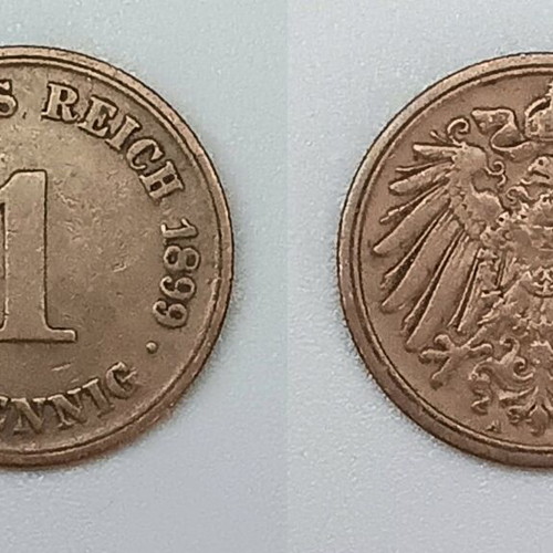 Νόμισμα Pfennig 1899 μεταχειρισμένο, Γερμανία