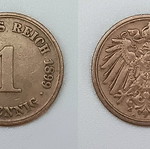 Νόμισμα Pfennig 1899 μεταχειρισμένο, Γερμανία