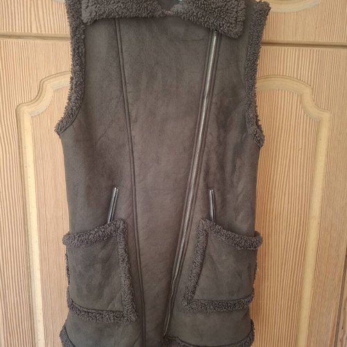 Khaki sleeveless jacket-vest Bluedeise XL like new