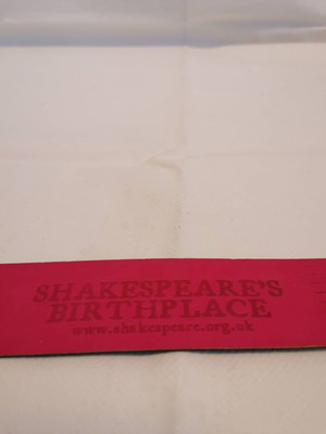 Bookmark from Shakespeare's birthplace like new