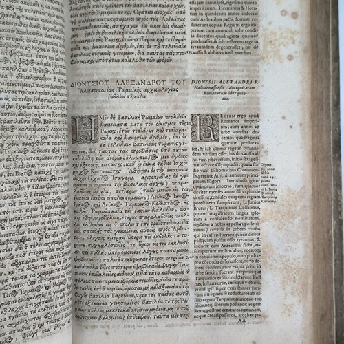Διονύσιος ο Αλικαρνασσεύς Άπαντα 1691 μεταχειρισμένο, ελληνικά και λατινικά