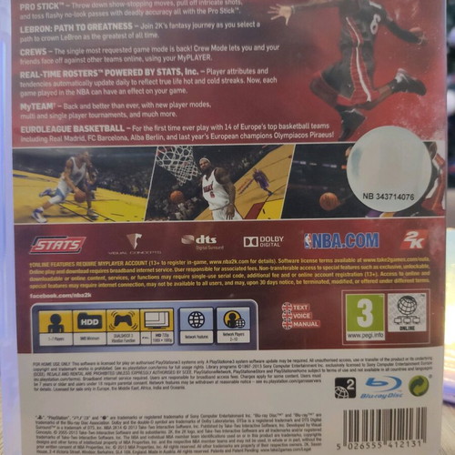 NBA 2K14 PS3 σαν καινούργιο, πλήρες με θήκη και ένθετο