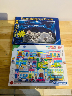 Παζλ Clementoni 104 κομμάτια και Ravensburger 200 κομμάτια καινούργια