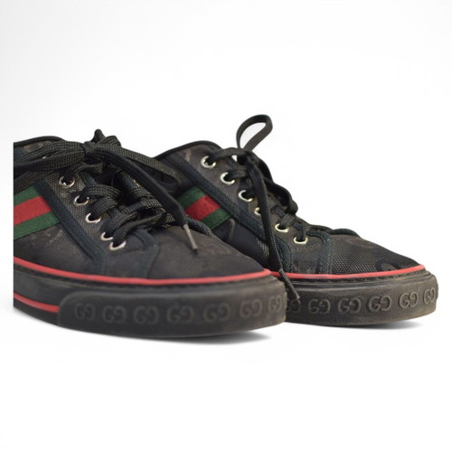Gucci Black GG Econyl Nylon Web Athletic Shoes 41 Used Unisex