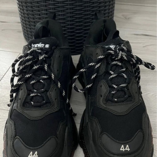 Balenciaga Triple S used black sneakers size 44