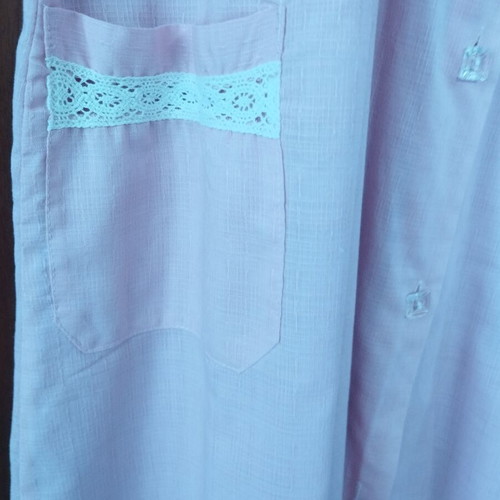 Vintage Milly robe 6XL pastel pink with lace, like new
