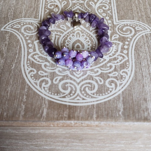 Handmade bracelet with natural stones and beads