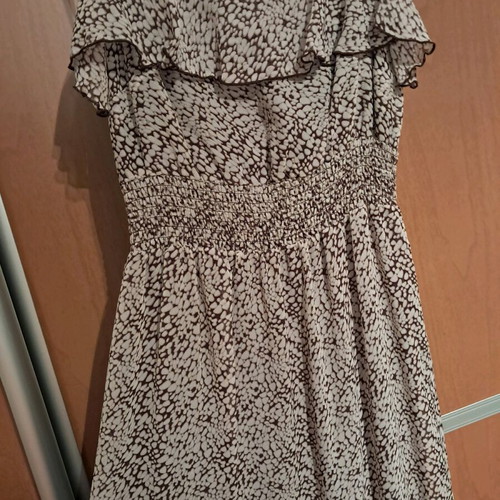 Taily Weijl dress with ruffles long very elegant like new, beige brown