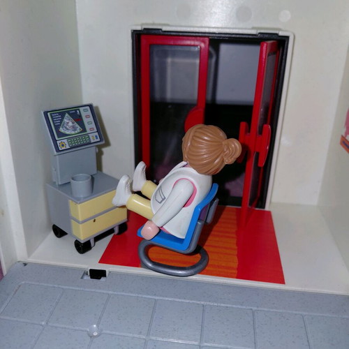 Playmobil Hospital Suitcase Playset like new, portable toy set