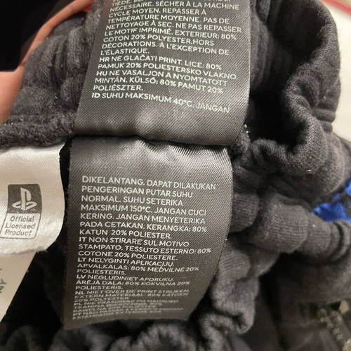 Pants Playstation H&M σαν καινούργιο, μαύρο και μπλε, ελαστική μέση