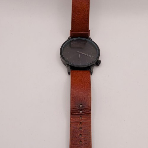 Komono Winston Regal watch used with brown leather strap