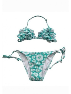 Μαγιό bikini βεραμάν με λουλούδια για κορίτσι καινούργιο 8-12 ετών