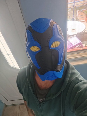 Blue Beetle 3D Printed Magnetic Mask new