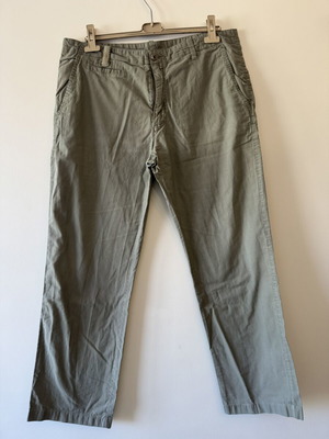 Glo men's cotton chino pants XL, khaki olive