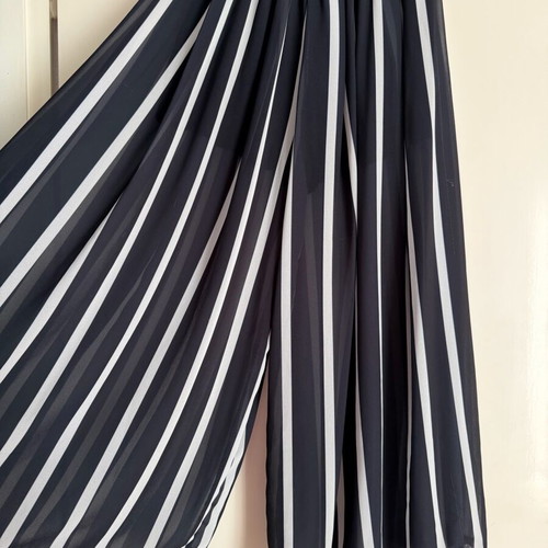 Palazzo striped airy pants dark blue-white like new
