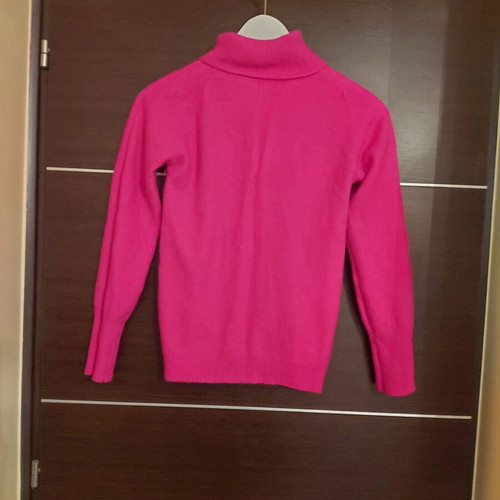 Women's turtleneck sweater used, wool, pink