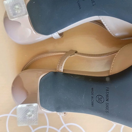 Slingback pumps beige - black like new, size 36