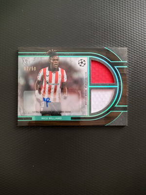 Topps Museum Collection UEFA κάρτα Nico Williams Dual Relic Autograph /50