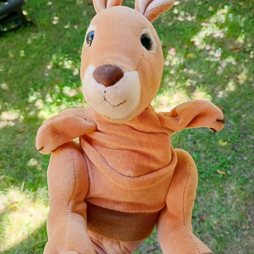 Kangaroo hand puppet marionette used