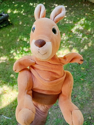 Kangaroo hand puppet marionette used