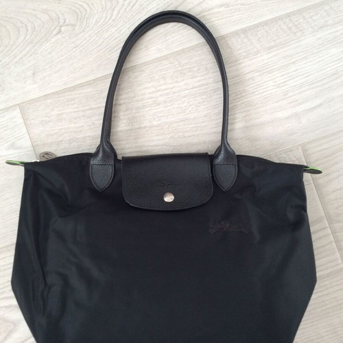 Longchamp Le Pliage One M tote bag black used, canvas 40x27 cm