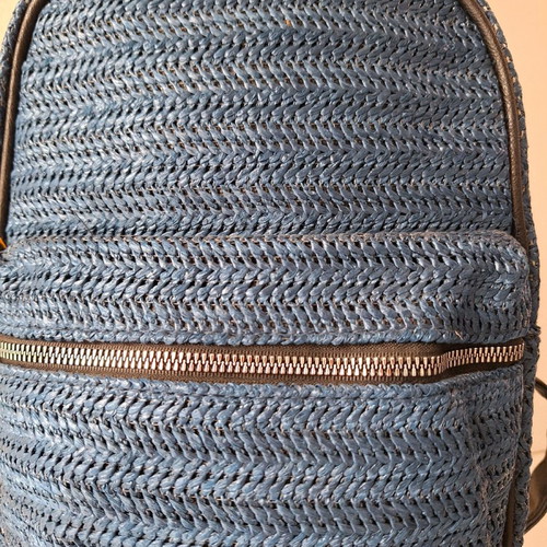 Straw backpack new with 2 pockets