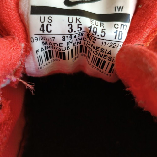 Nike Revolution 3 toddler shoes like new, red, size 19.5