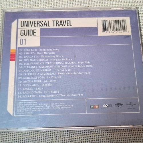 Universal Travel Guide 01 CD, ηλεκτρονική μουσική
