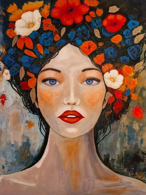 Acrylic painting on canvas 80×90 new