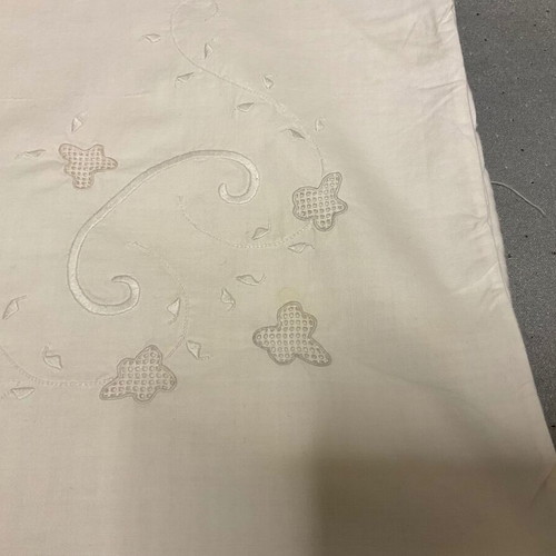 Set of two vintage 40s/50s handmade embroidered pillowcases used