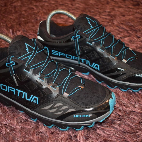 La Sportiva Helios RS men's sports shoes new, size 44.5, black and blue