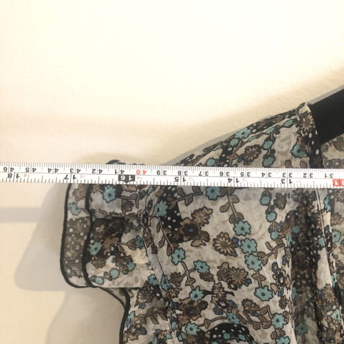 Boho summer top with smocked waist and ruffles, like new, size M