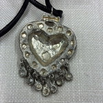 Boho pendant with black adjustable cord