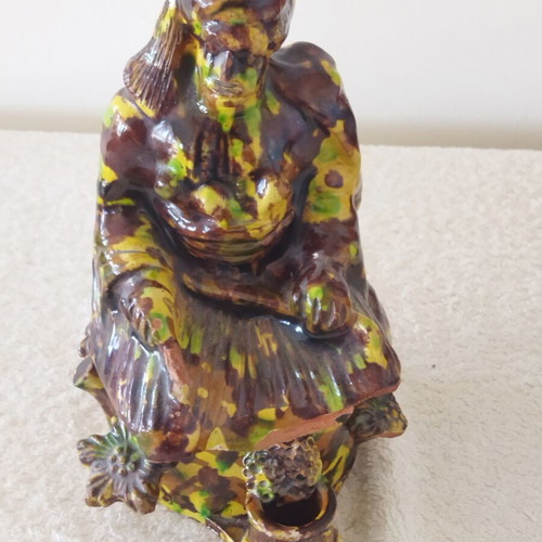 Ottoman Ceramic Tobacco Holder Soldier Figure vintage, used