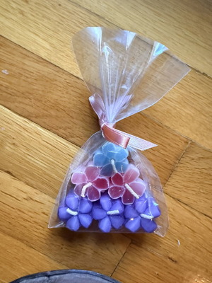 Set of 6 Floating Candles Flower-Shaped New