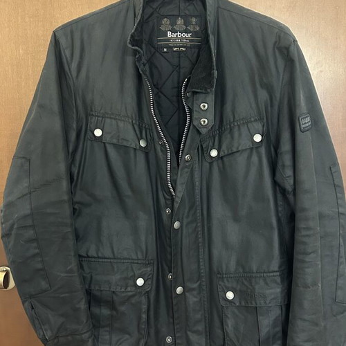 Barbour International Duke waxed cotton jacket M size, excellent condition, black