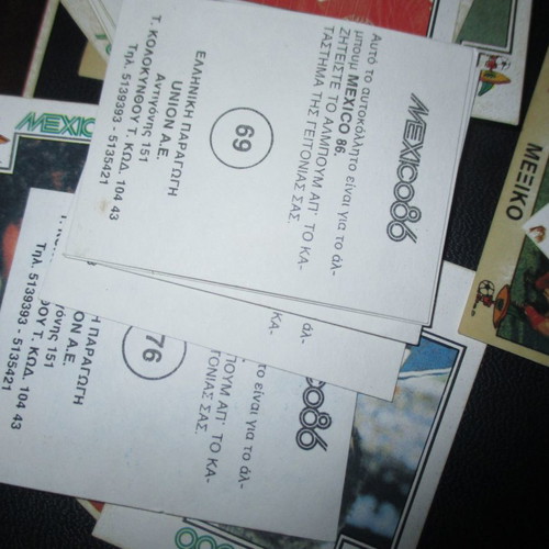 Mexico 86 stickers used, pack of 35 pieces