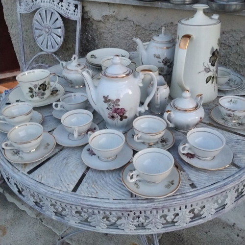 Vintage German Porcelain Tea and Coffee Sets used, mix & match collection