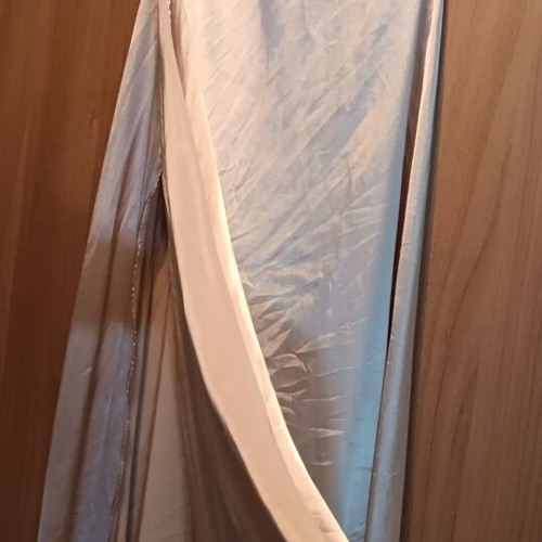 Aramiss Special Collection satin maxi dress, silver