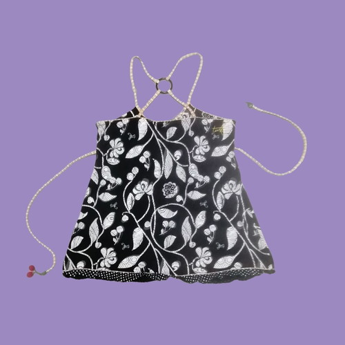 Love Lolita Summer Black and White Top Medium Used
