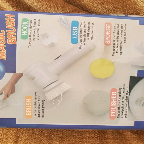 Magic 5-in-1 Cleaning Brush new, rechargeable