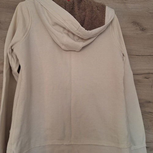 Esmara sweatshirt jacket like new, cream with brown fur lining, size S