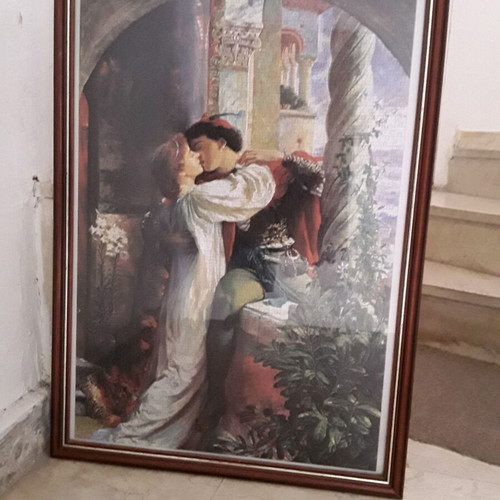 Puzzle in frame used, dimensions 55 x 77 cm