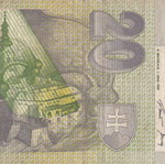 Slovakia banknote used